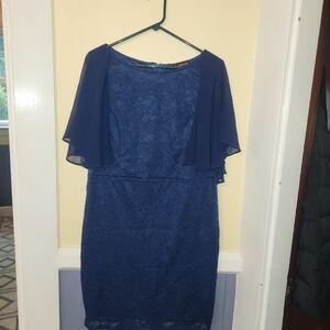 Chic Navy Lace Mini Dress